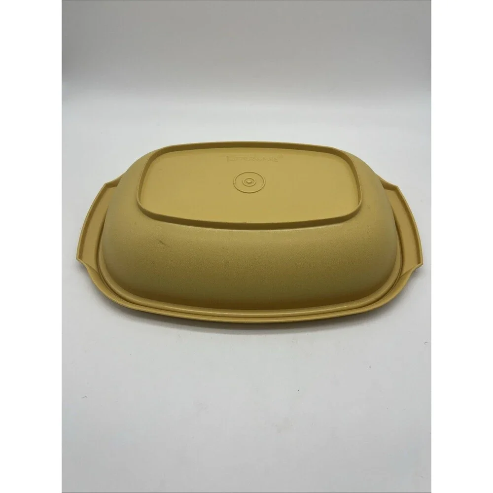 Tupperware Microwave Vegetable Steamer Harvest Gold 1273-5/1274-1/1275-4, 4 Set